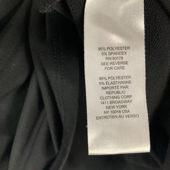 T Tahari Ruched Sleeve V-Neck Blouse Women 2X Polyester Spandex Black Workwear - Picture 6 of 7